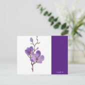 紫の茎はがき ポストカード (スタンド正面)