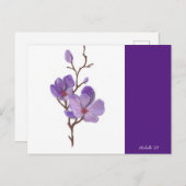紫の茎はがき ポストカード (正面/裏面)