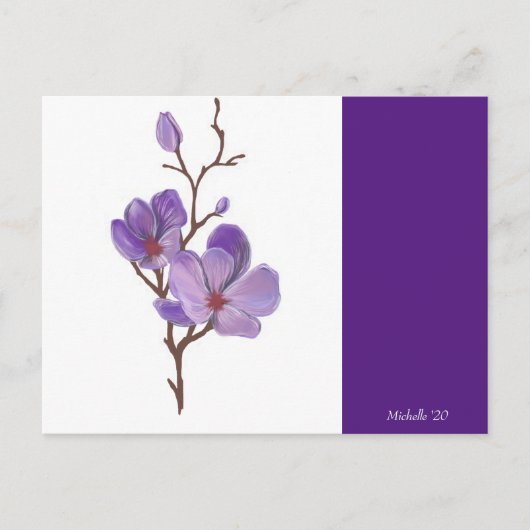 紫の茎はがき ポストカード (正面)