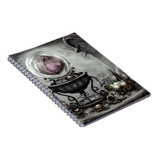 紫の華美クリスタルボールとウィッチクラフトのアイテム ノートブック (右側)