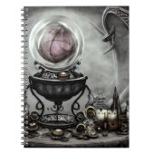 紫の華美クリスタルボールとウィッチクラフトのアイテム ノートブック (正面)