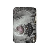 紫の華美クリスタルボールとウィッチクラフトのアイテム バスマット (正面縦)