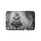 紫の華美クリスタルボールとウィッチクラフトのアイテム バスマット (正面)