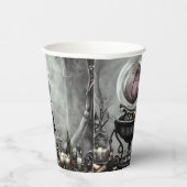 紫の華美クリスタルボールとウィッチクラフトのアイテム 紙コップ (右)