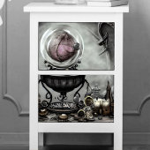 紫の華美クリスタルボールとウィッチクラフトのアイテム 薄葉紙