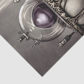 紫の華美クリスタルボールを持つ銀色の釜 薄葉紙 (詳細)