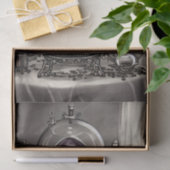 紫の華美クリスタルボールを持つ銀色の釜 薄葉紙 (ギフト)