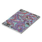 紫の落書きオン・シャッター ノートパッド (回転)