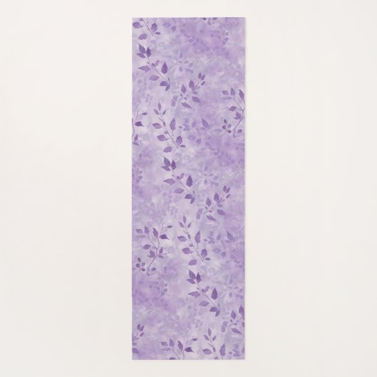 紫の葉と影 ヨガマット (裏面)