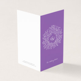 紫の葉の円形 ウェディングマップと詳細