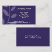 紫の葉の名刺 名刺 (正面/裏面)