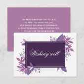 紫の葉の結婚式の願い井戸・植物園 エンクロージャーカード (正面/裏面)