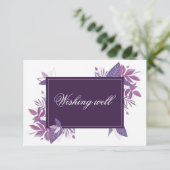 紫の葉の結婚式の願い井戸・植物園 エンクロージャーカード (スタンド正面)