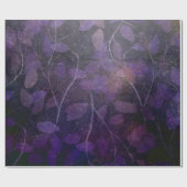 紫の葉を黒に ラッピングペーパー (フラット)