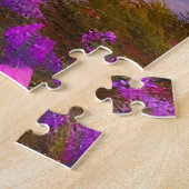 紫の葉ムーンと穏やかな湖 ジグソーパズル (側面)