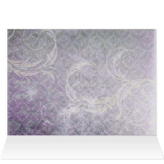 紫の葉冬の結婚式のテーブルのシーティングカード (内部横(上))