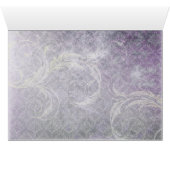 紫の葉冬の結婚式のテーブルのシーティングカード (内部横(下))