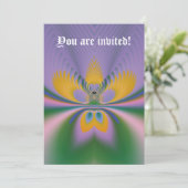 紫の蓮のオーダーメイド招待状 招待状 (スタンド正面)