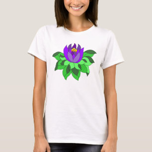 紫の蓮の花のTシャツ Tシャツ