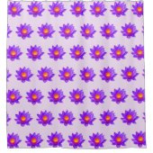 紫の蓮の花 シャワーカーテン (正面)