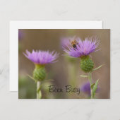 紫の蓼科の花の写真 カスタム ビュージー ビー ポストカード (正面/裏面)