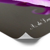 紫の薄紫のオーキッド感動的引用文 ポスター (角)