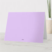 紫の薄紫の花の後の雨模様 カード (裏面)