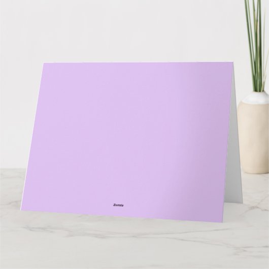 紫の薄紫の花の後の雨模様 カード (裏面)