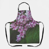 紫の薄紫の花は雨の後 エプロン (正面)
