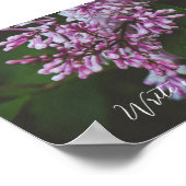 紫の薄紫の花は雨の後 ポスター (角)