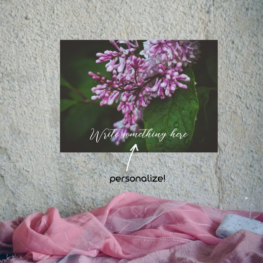 紫の薄紫の花は雨の後 ポスター