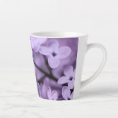 紫の薄紫の花枝 カフェラテマグ (右)