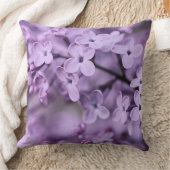 紫の薄紫の花枝 クッション (ブランケット)