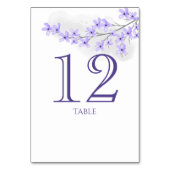 紫の薄紫テーブル番号カード テーブルナンバー (裏面)