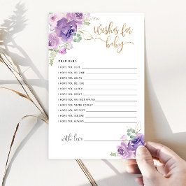 紫の薄紫フローラがベビーカードを希望