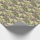 紫の薄紫フローラギフトラッピング紙ラップ ラッピングペーパー (角)