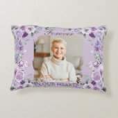 紫の薄紫フローラ写真記念キープサケ アクセントクッション (裏面)