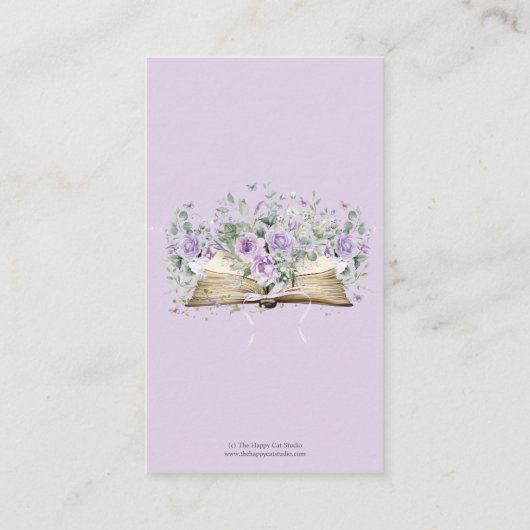 紫の薄紫フローラ新しいベビーのチャプター エンクロージャーカード