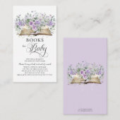 紫の薄紫フローラ新しいベビーのチャプター エンクロージャーカード (正面/裏面)