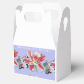 紫の薄紫フローラ結婚リリーのケーキの箱 フェイバーボックス (オープン)