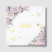 紫の薄紫フローラ蝶Sweet 16 15写真 ゲストブック (裏面)