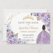 紫の薄紫フローラ金ゴールドキンセアニェラSweet sixteen セーブザデート (正面)