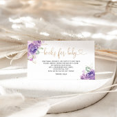 紫の薄紫ブックベビーチケットエンクロージャカード エンクロージャーカード
