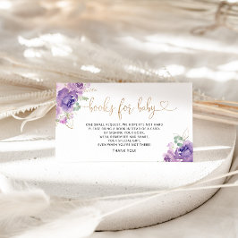 紫の薄紫ブックベビーチケットエンクロージャカード エンクロージャーカード