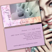 紫の薄紫大理石のマーブルエレガント書道 名刺