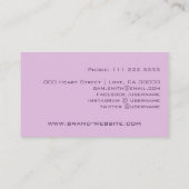 紫の薄紫大理石のマーブルエレガント書道 名刺 (裏面)