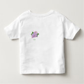 紫の薄紫植物水色 トドラーTシャツ (裏面)