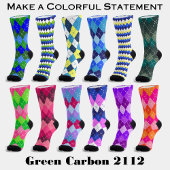 紫の薄紫紫の紫のアーリーグルと白のステッチ ソックス