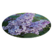 紫の薄紫開花フローラ カッティングボード (角)