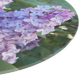 紫の薄紫開花フローラ カッティングボード (角)